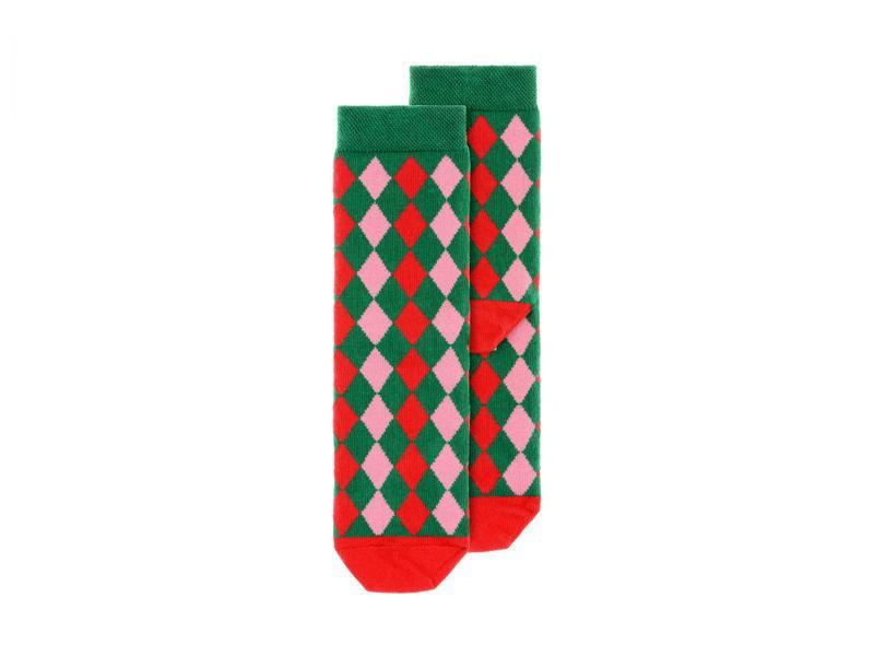 Christmas Socks Rhombus, Size 31-34. Party Deco