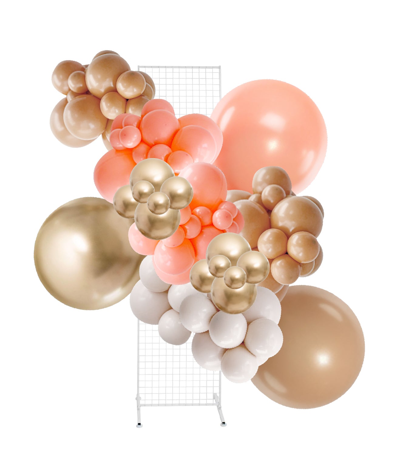 Desert Bloom – Melon, Desert Sand, Cream & Gold Balloon Garland Kit
