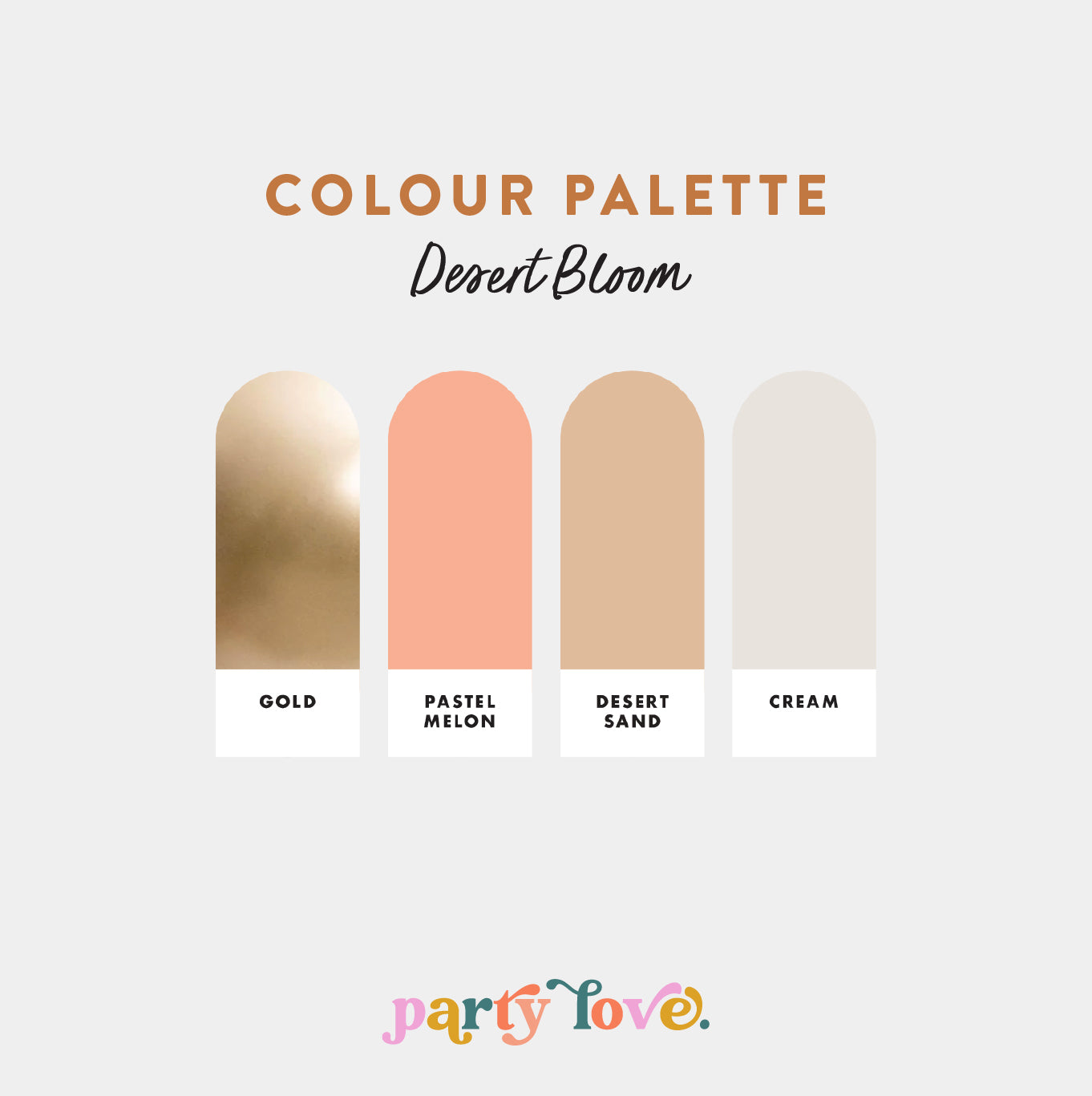 Desert Bloom – Melon, Desert Sand, Cream & Gold Balloon Garland Kit