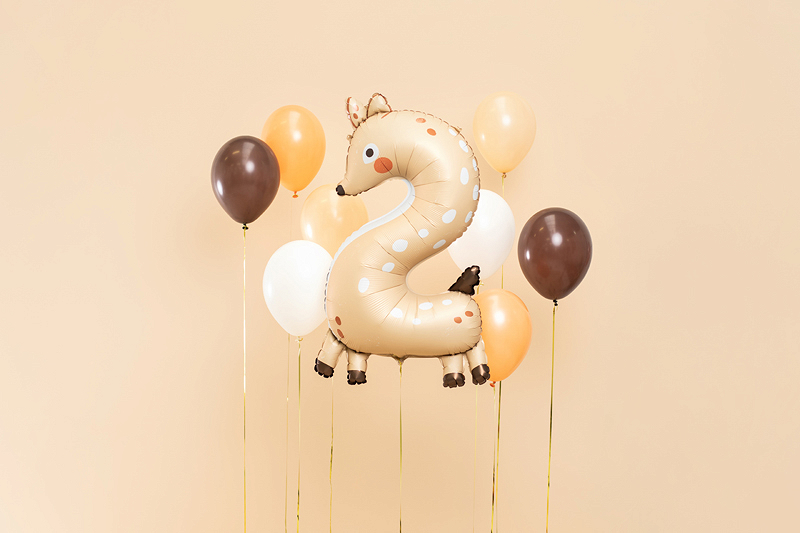 Deer Foil Balloon Number 2, 102cm Party Deco