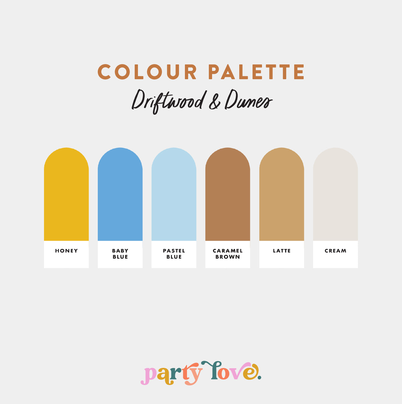 Driftwood & Dunes – Blue, Yellow & Brown Balloon Garland Kit