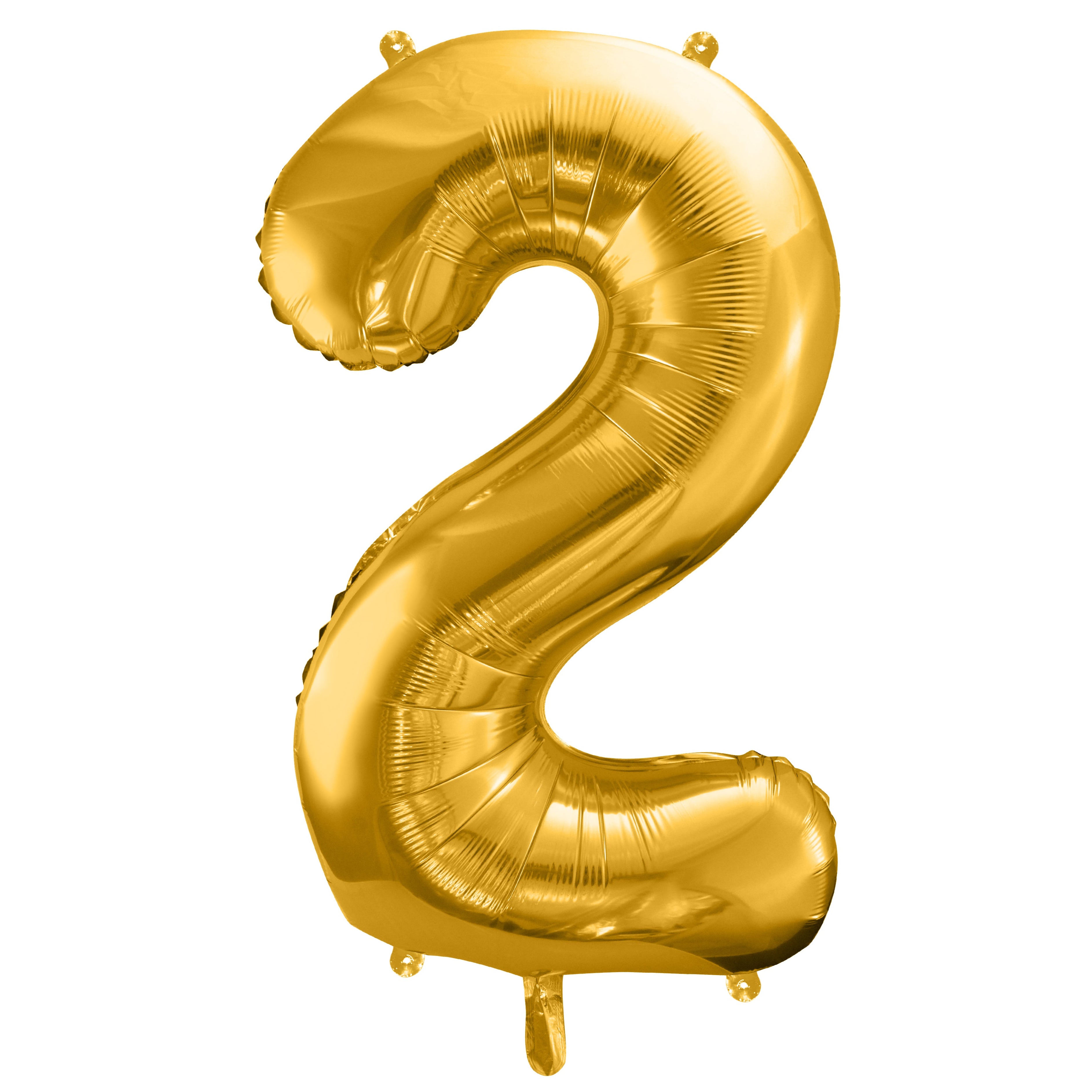 Number 2 Gold Foil Number Balloon 86cm