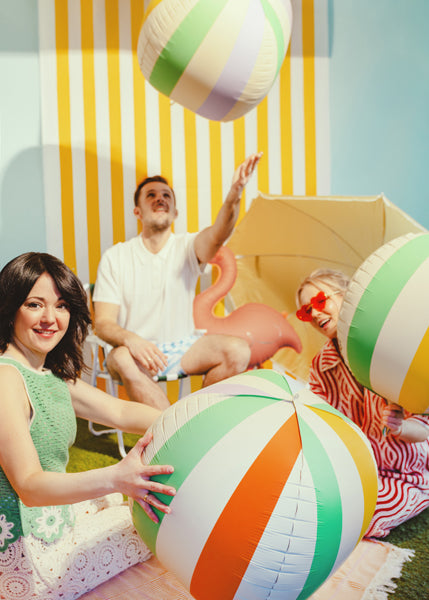 Striped Ball Foil balloon 75 cm