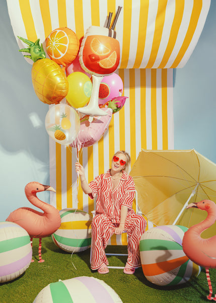 Striped Ball Foil balloon 75 cm