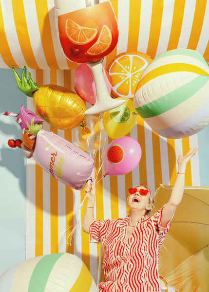 Striped Ball Foil balloon 75 cm