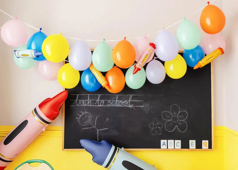 Foil Crayon Balloon Mix (3 Pack) Party Deco