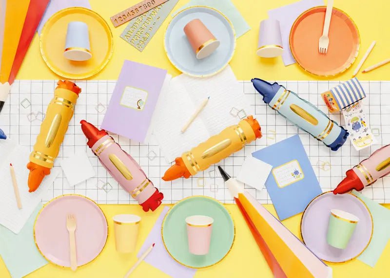 Foil Crayon Balloon Mix (3 Pack) Party Deco