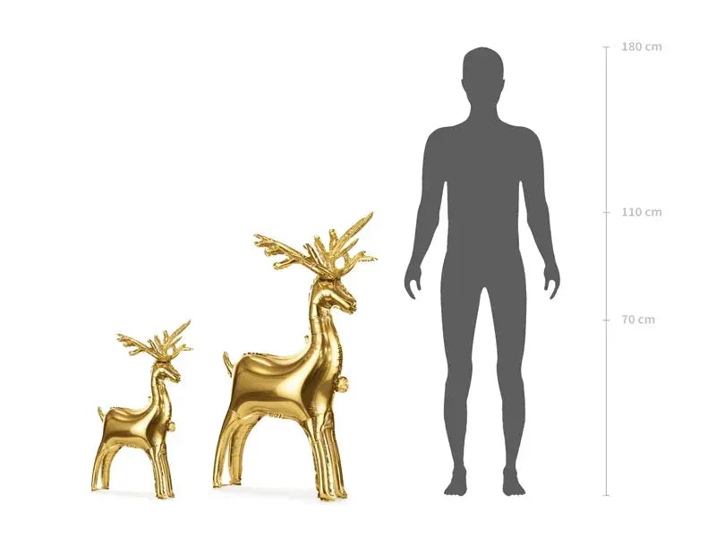 Gold Standing Reindeer foil balloon Party Deco