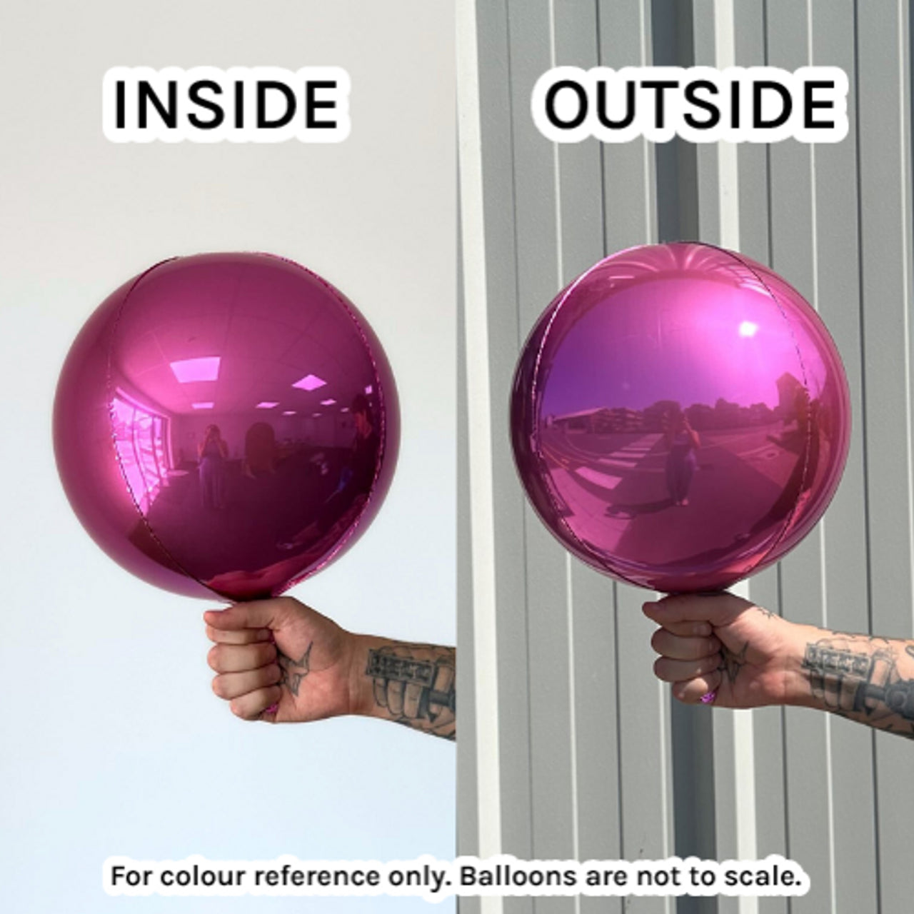 Hot Pink Fuchsia 50cm Foil 4D round ball balloon