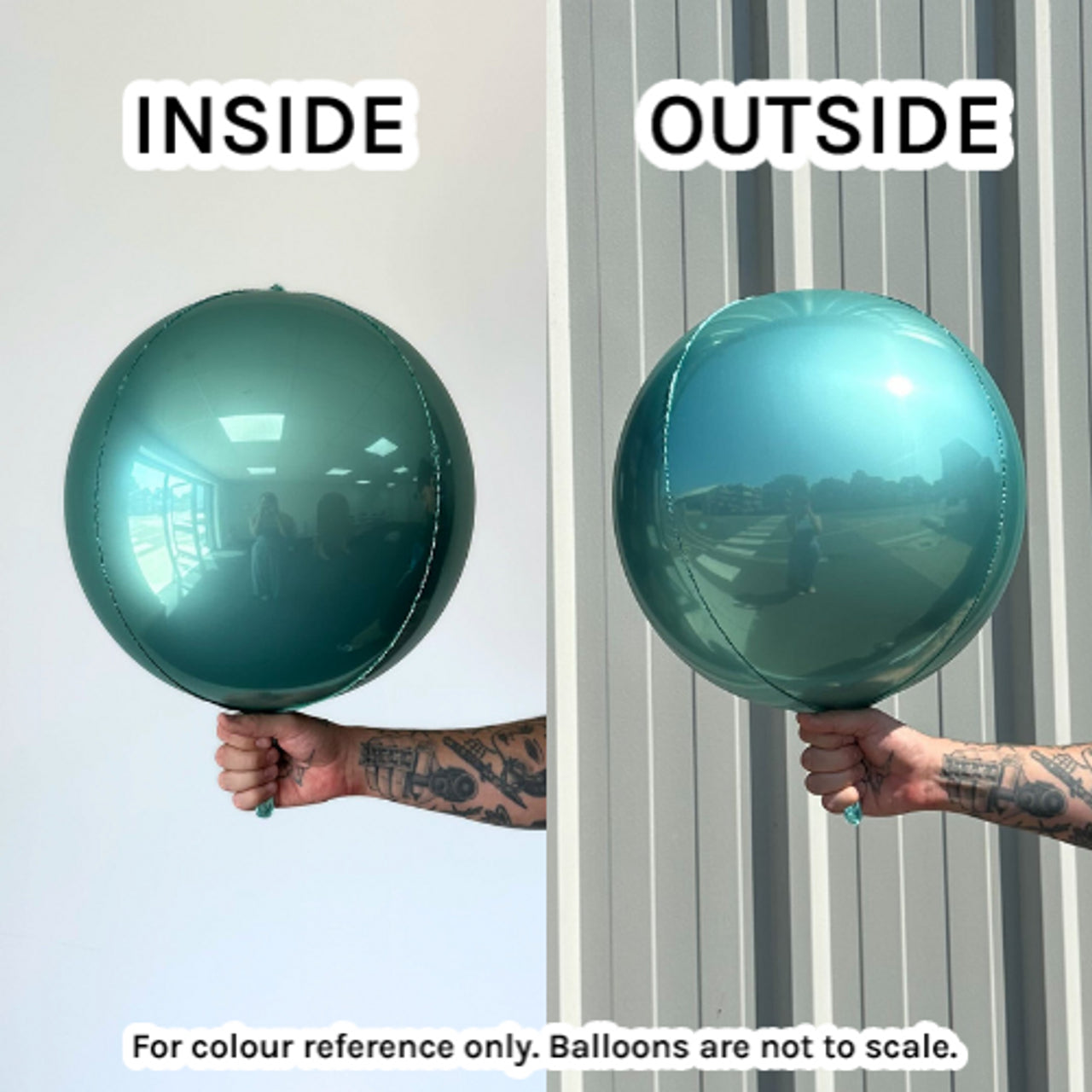 Platinum Tiffany 38cm Foil 4D round ball balloon
