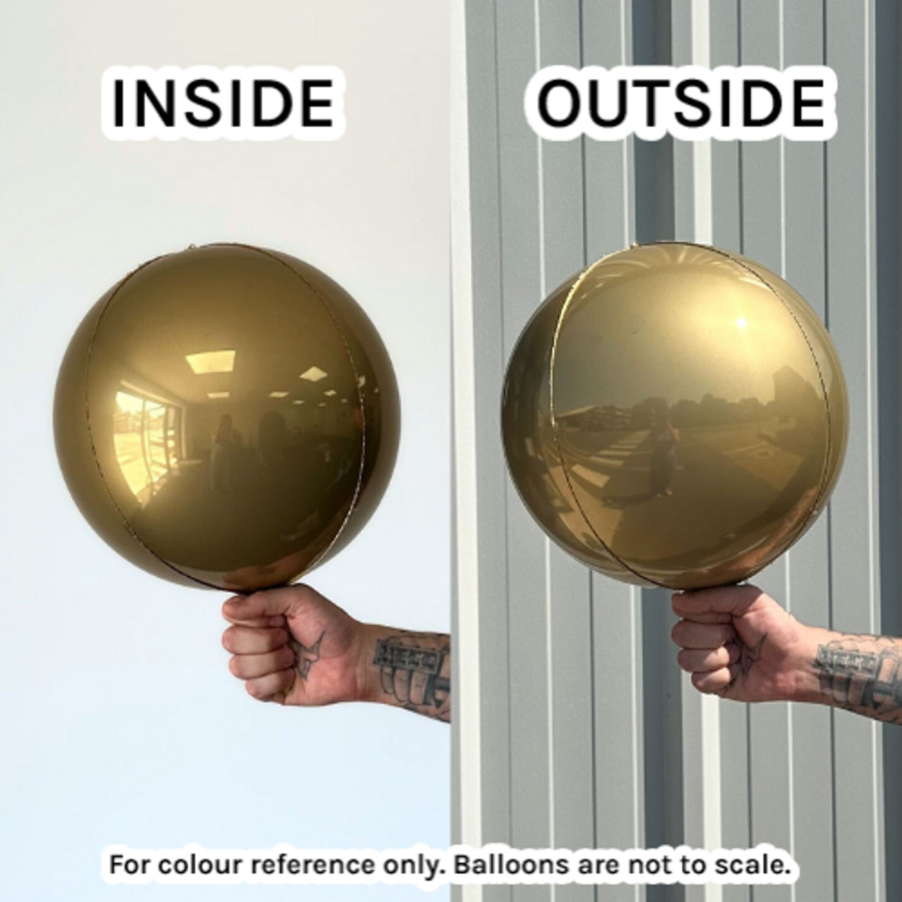 Gold Satin 38cm Foil 4D round ball balloon