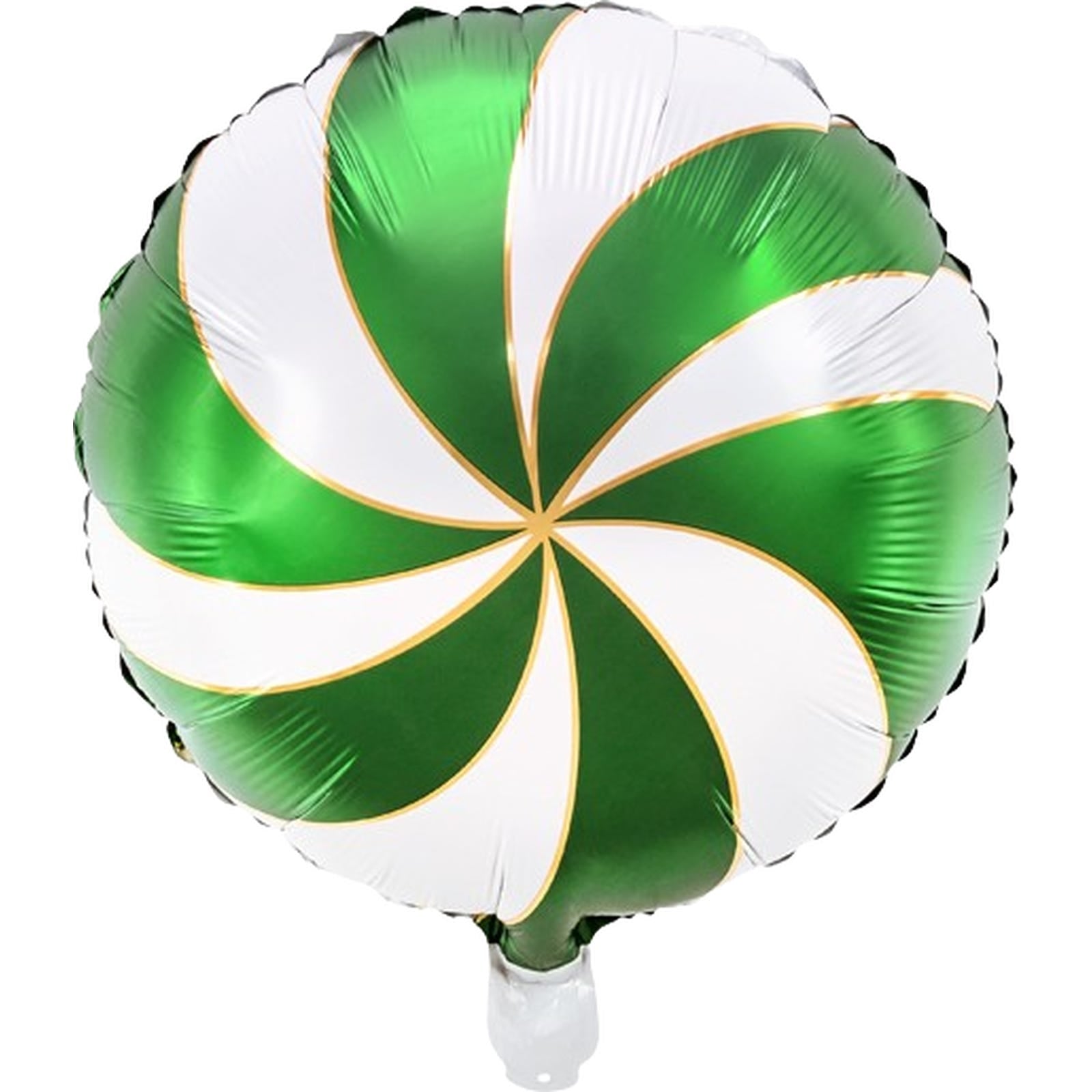 Green Candy Swirl Foil Balloon 35cm Party Deco