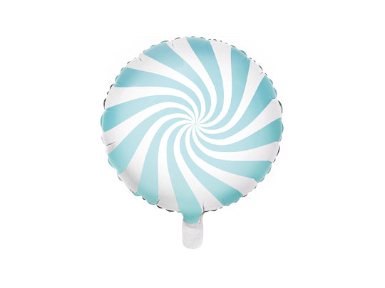 Pastel Blue Candy Swirl Foil Balloon 35cm Party Deco
