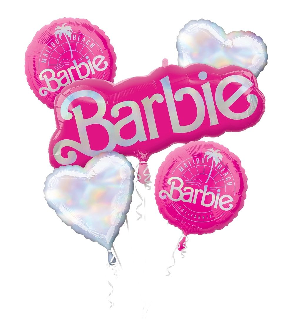 Anagram Licensed Balloon Bouquet Kit Barbie Balloons 5 Pack Anagram