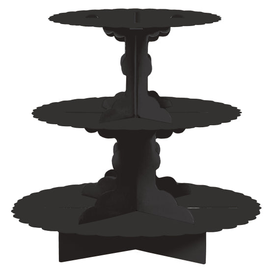Black 3 Tier Cupcake Stand Party Love