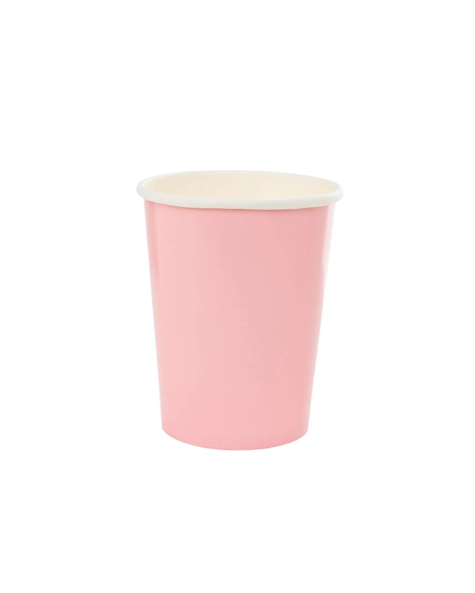 Pastel Pink Paper Cups Party Love