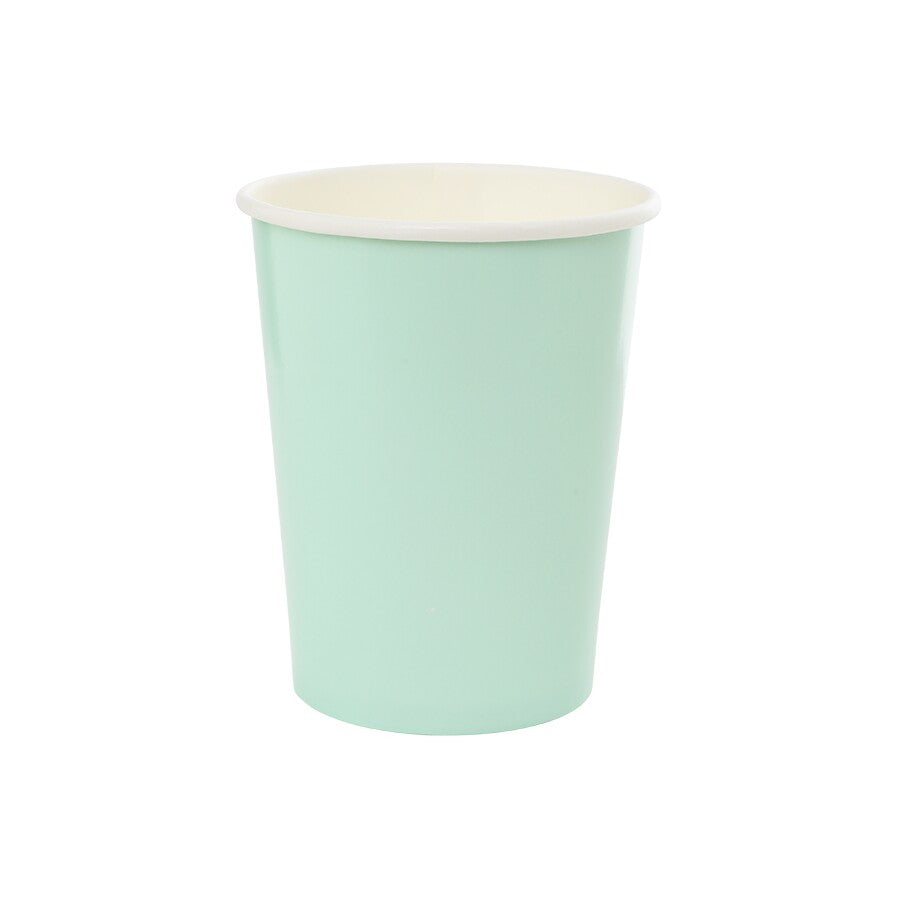 Pastel Mint Green Paper Cups Party Love