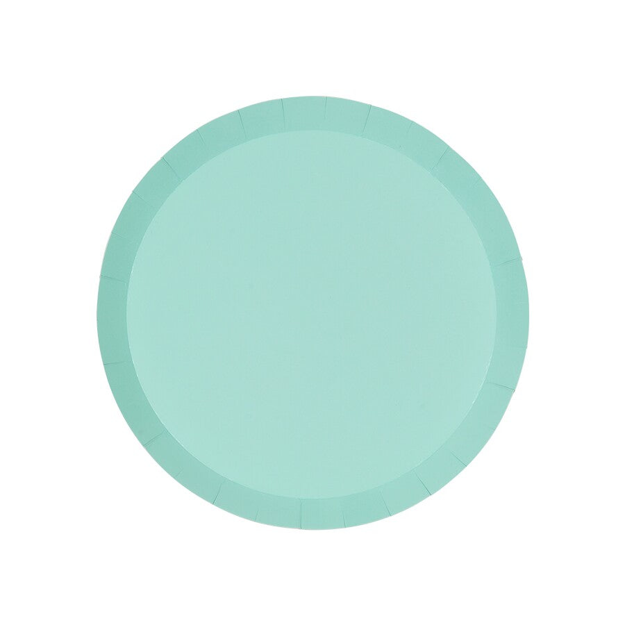 Pastel Mint Green Snack/Cake Paper Plates Party Love