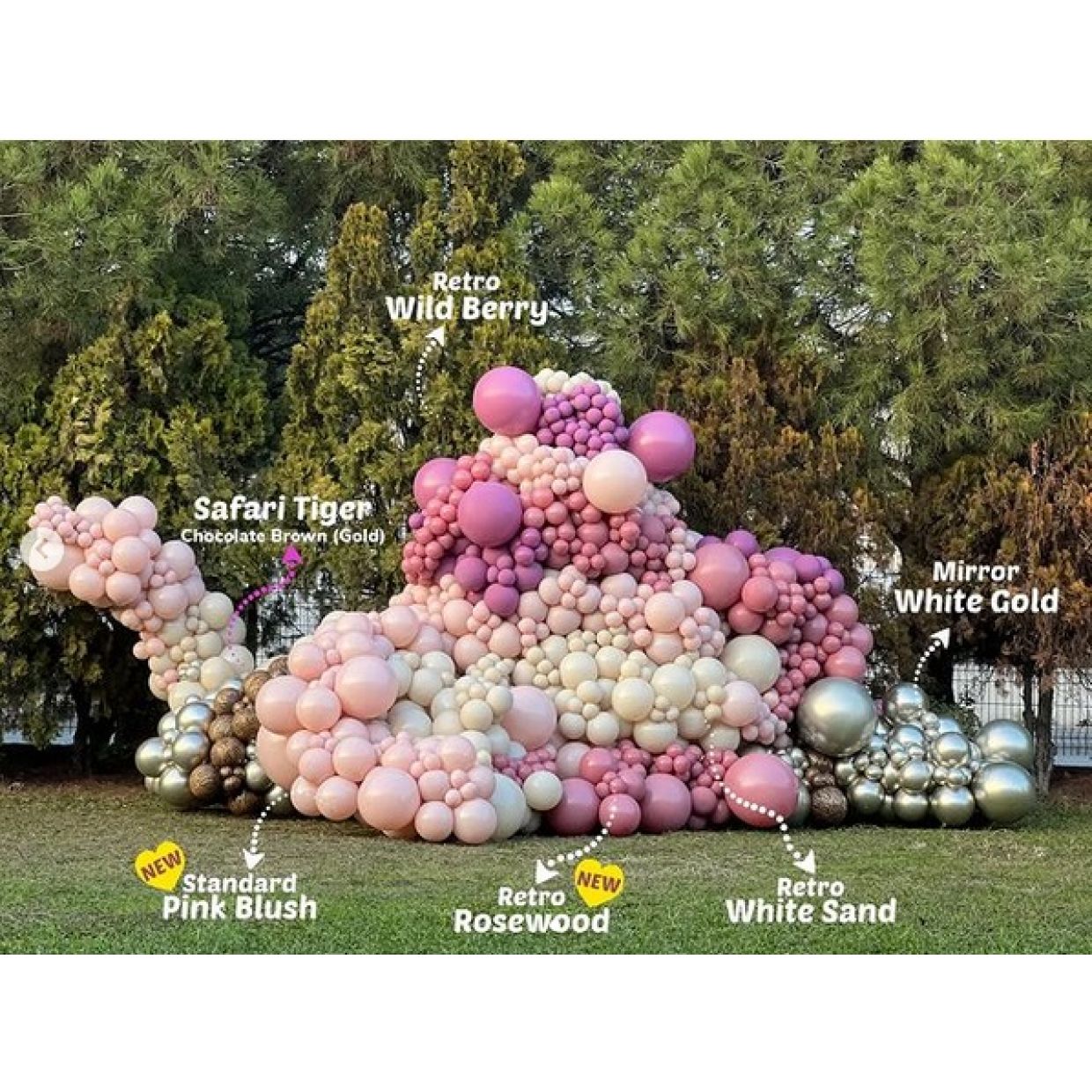 Kalisan Retro Wild Berry Latex Balloons Kalisan