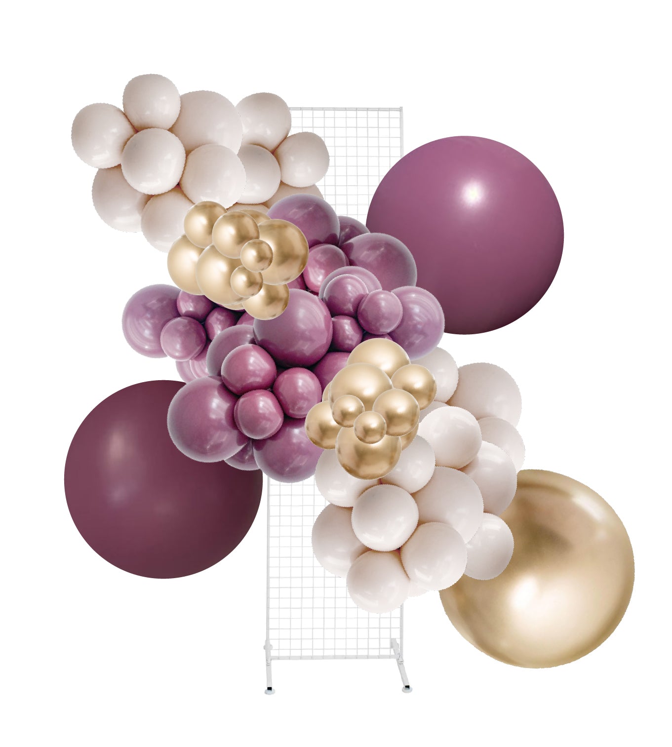 Mulberry – Wild Berry, Cream & Gold Balloon Garland Kit