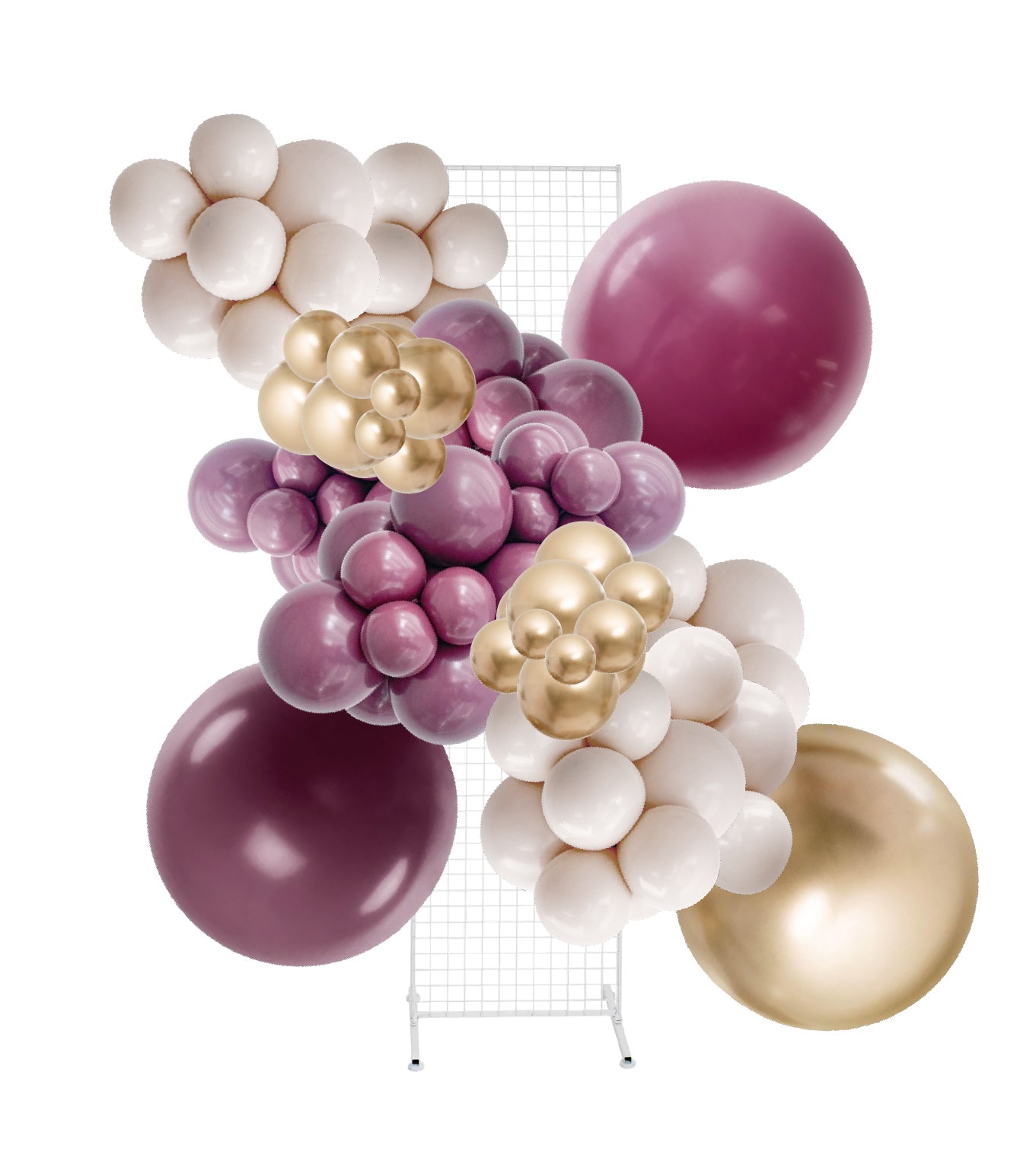 Mulberry – Wild Berry, Cream & Gold Balloon Garland Kit