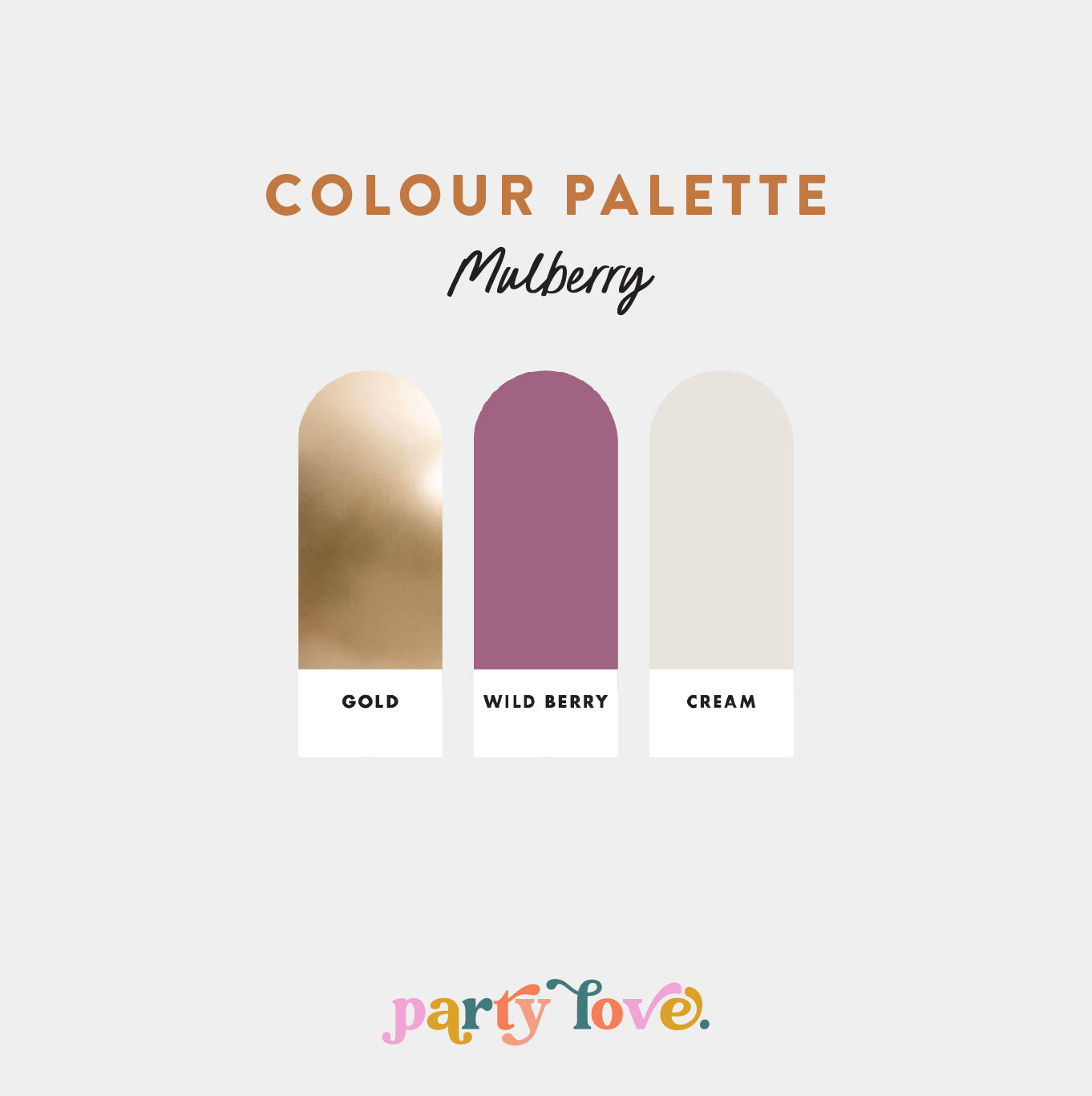 Mulberry – Wild Berry, Cream & Gold Balloon Garland Kit