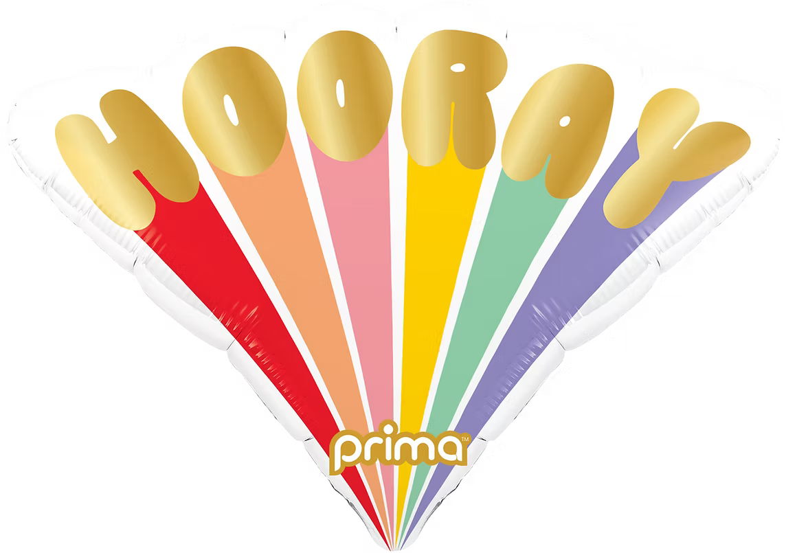 Birthday Hooray foil balloon 50cm