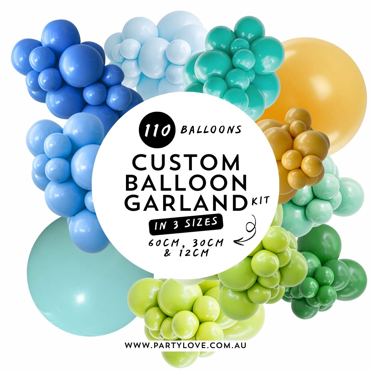 Custom DIY Balloon Garland Kit – Pick your own colours Party Love Balloons