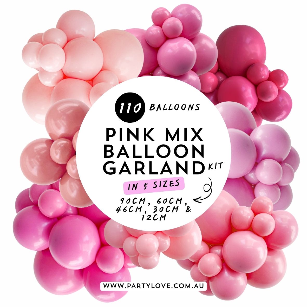 Pink DIY Balloon Garland Kit, Pink Balloon Arch Party Love Balloons