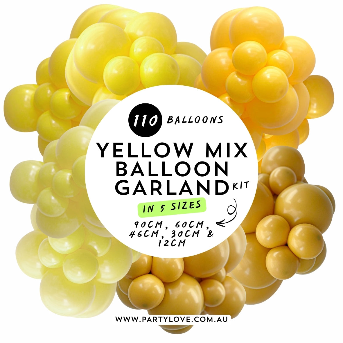 Yellow Mix DIY Balloon Garland Kit, Balloon Arch