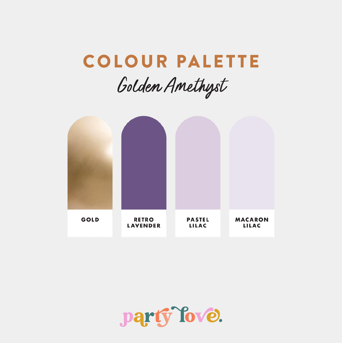 Golden Amethyst – Lilac Purple & Gold Balloon Garland Kit