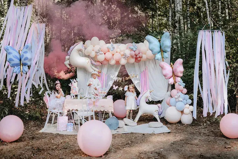 Blue Butterfly Foil Balloon 69cm Party Deco