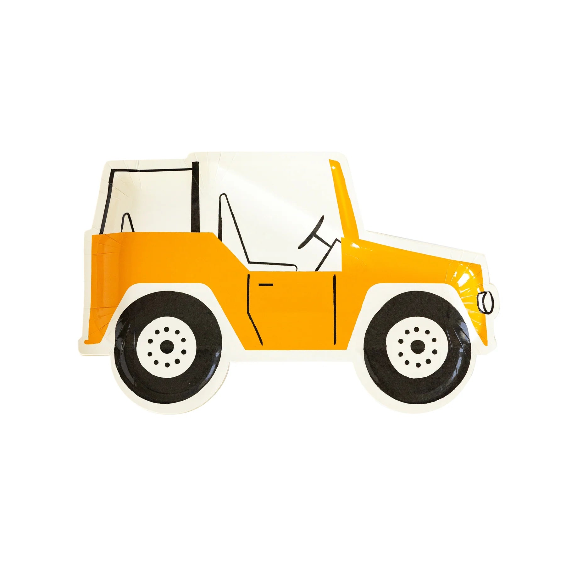 Adventure Safari Yellow Jeep Party Plates