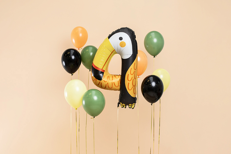 Toucan Foil Balloon Number 4, 91cm Party Deco
