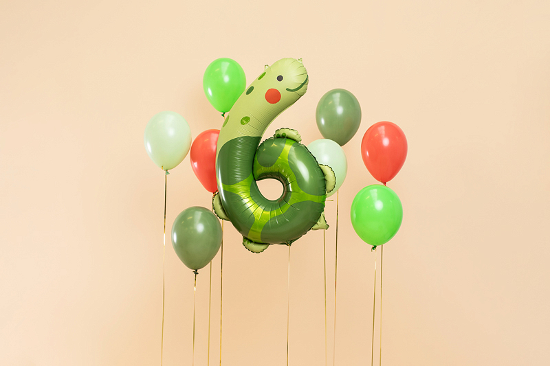 Turtle Foil Balloon Number 6, 96cm Party Deco