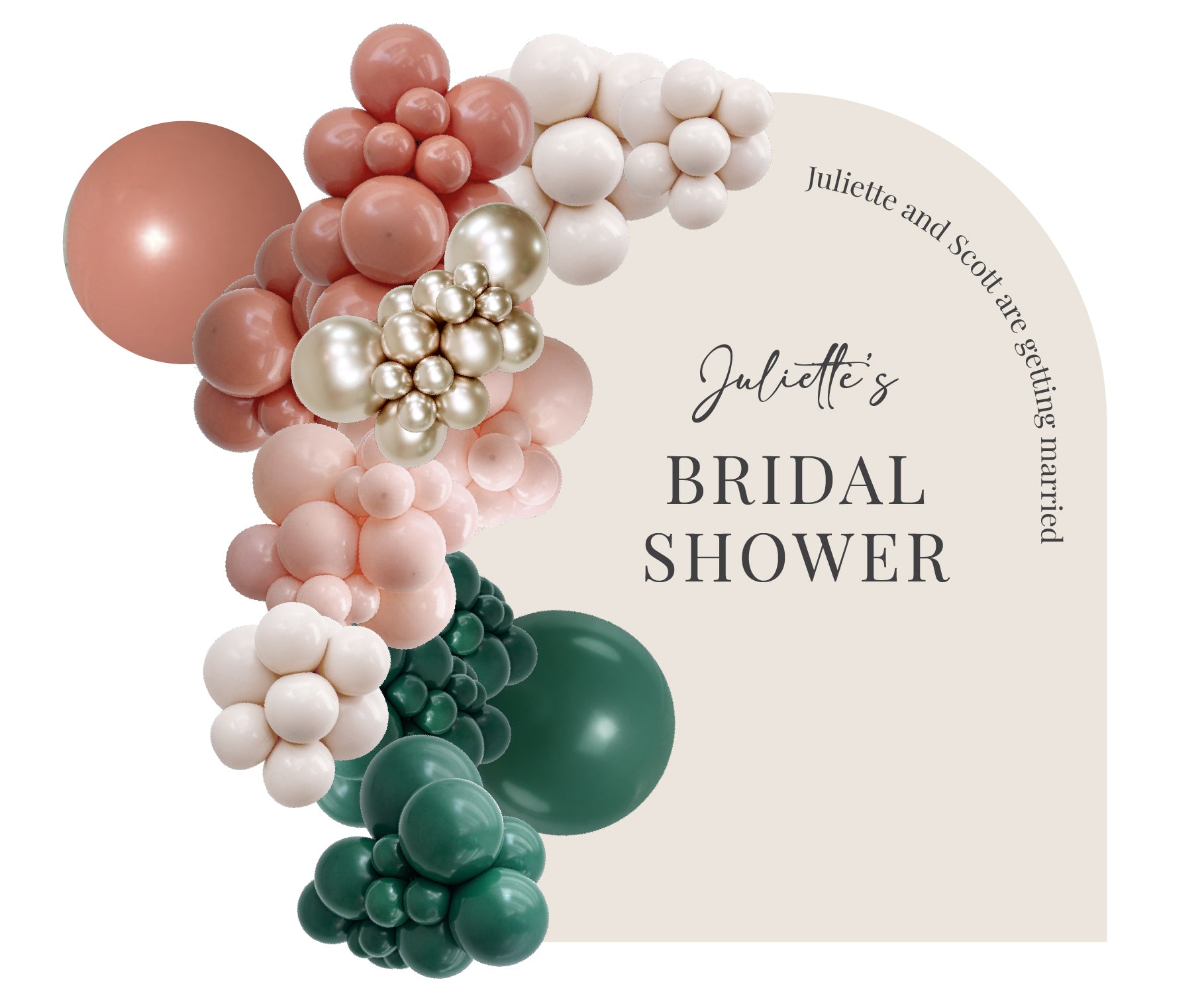 Velvet Luxe – Dusty Pink, Green Balloon Garland Kit