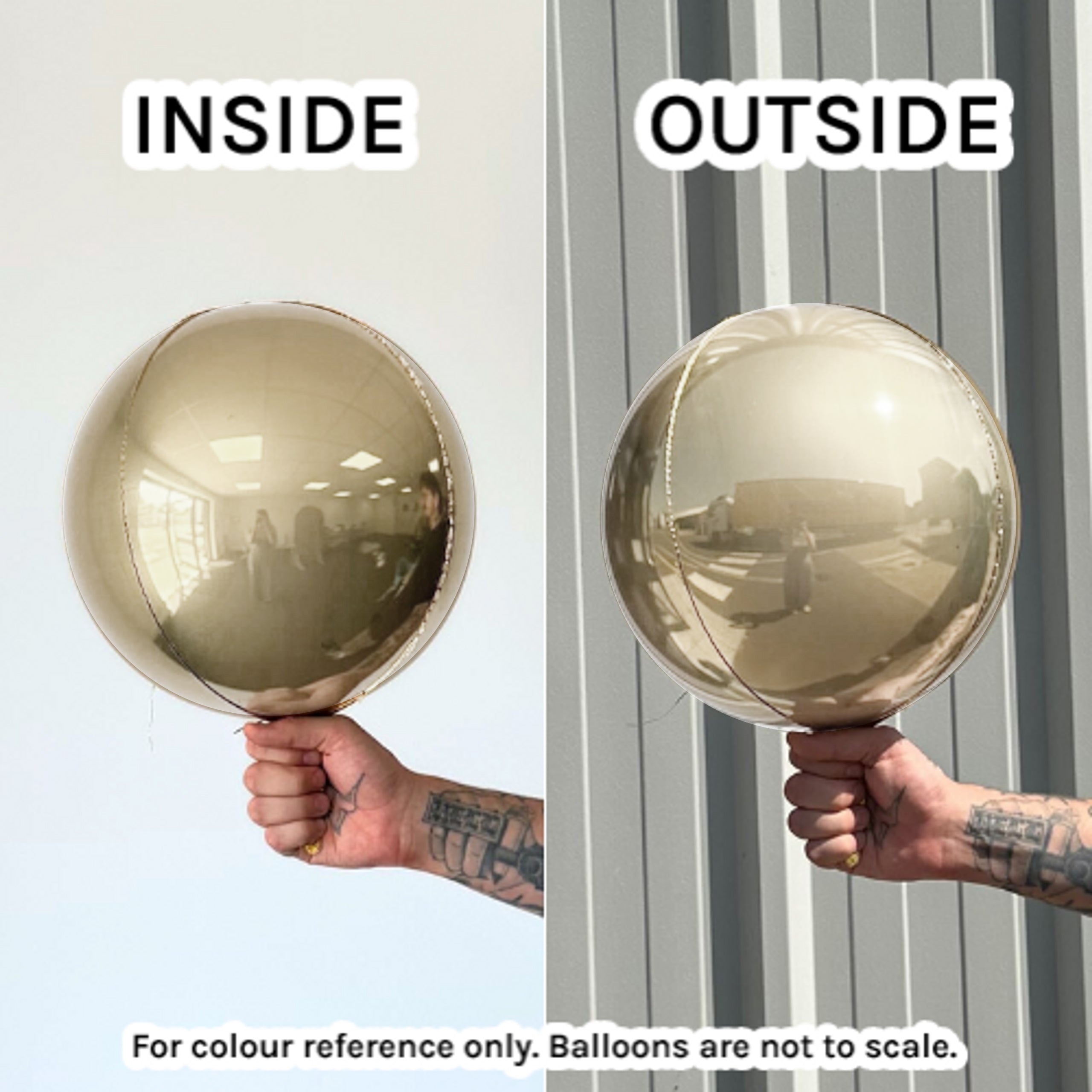 White Gold 50cm Foil 4D round ball balloon