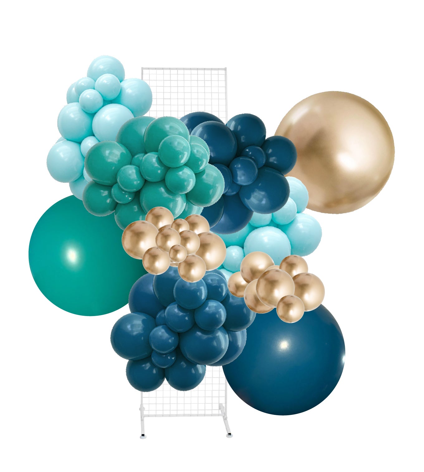 Azure – Teal Blue Gold DIY Balloon Garland Kit