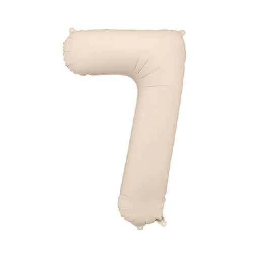 Number 7 Matte Beige Cream 86cm Party Deco