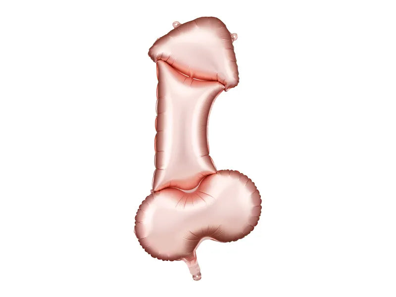 Rose Gold Foil Hens Party Penis Balloon 88cm