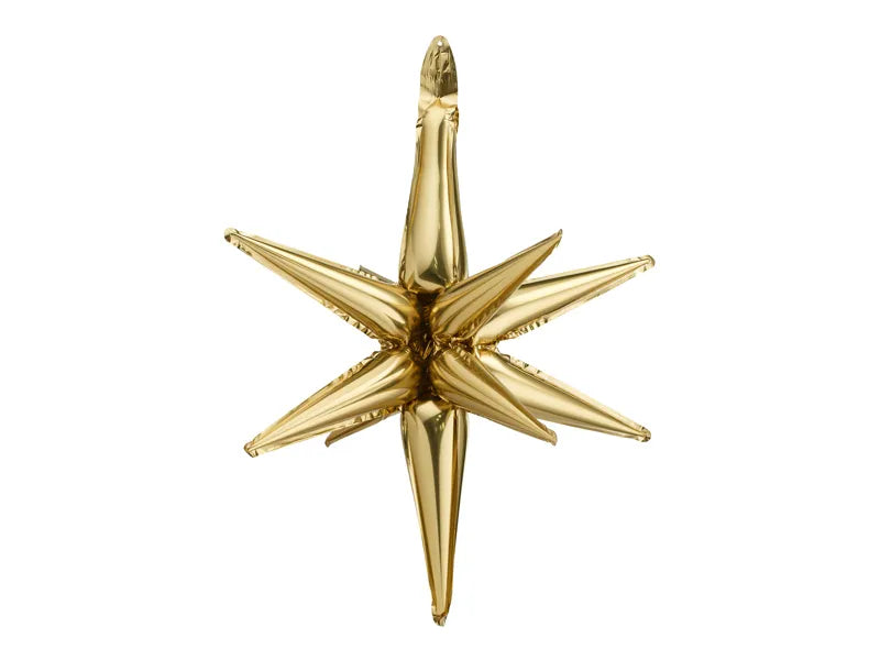Gold 3D Star Foil Balloon 105cm