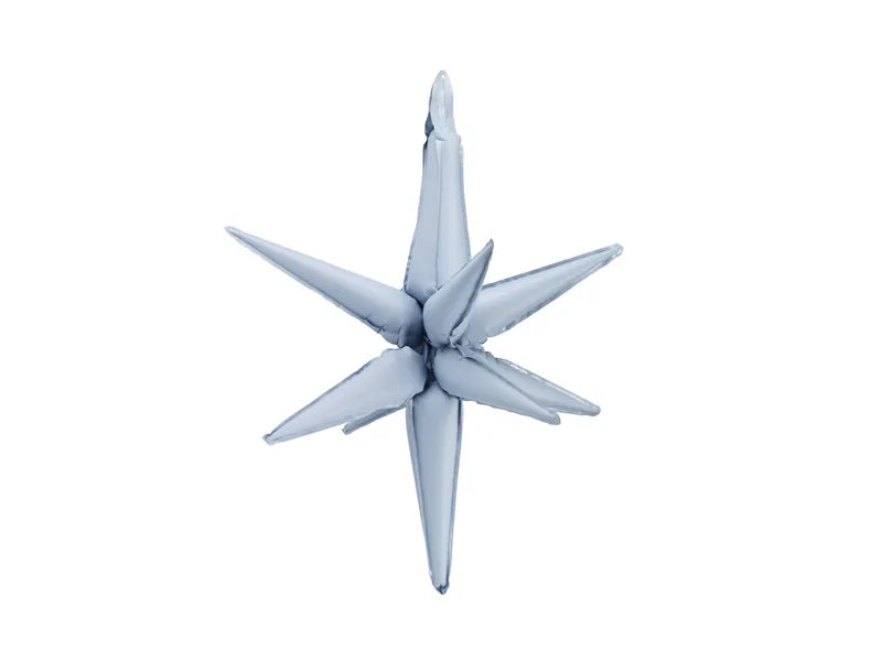 Misty Blue 3D Star Foil Balloon 70cm