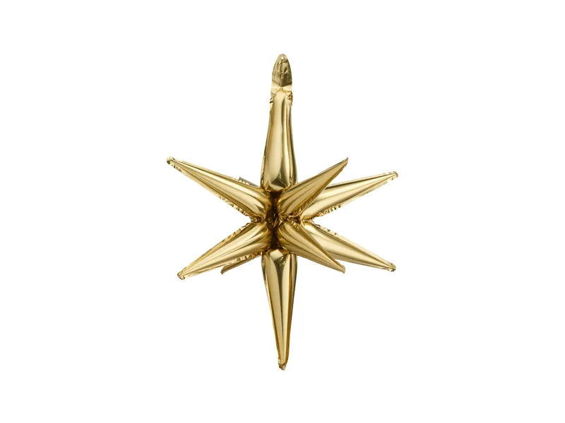 Gold 3D Star Foil Balloon 50cm