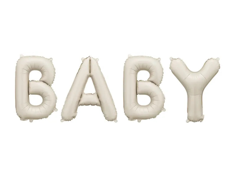 Letters – Cream Foil Baby Balloons Banner