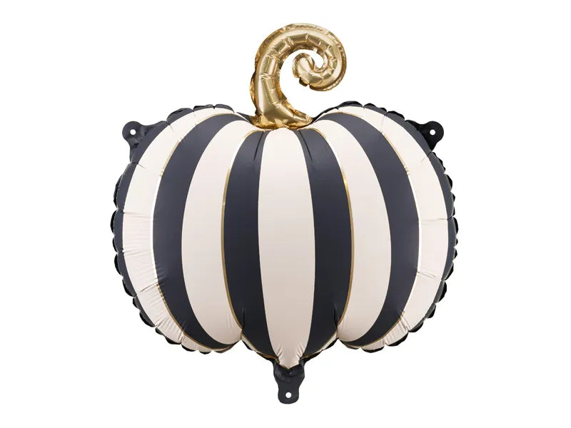Halloween Foil Black & White Pumpkin Balloon 39cm Party Deco