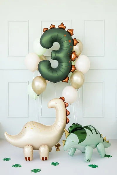 Number 3 Dinosaur Foil Balloon 92cm