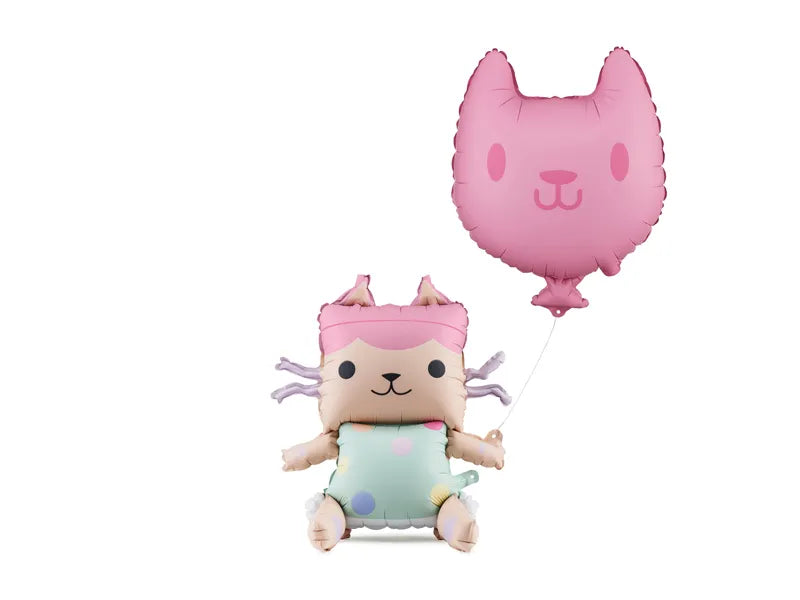 Gabby's Dollhouse Baby Box & Cat Foil Balloons, 43x46 cm and 35x37 cm
