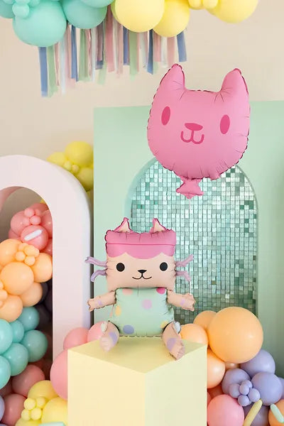 Gabby's Dollhouse Baby Box & Cat Foil Balloons, 43x46 cm and 35x37 cm