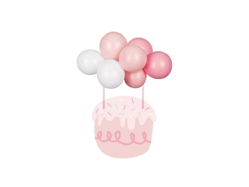 Balloon cake topper, pink, 29 cm