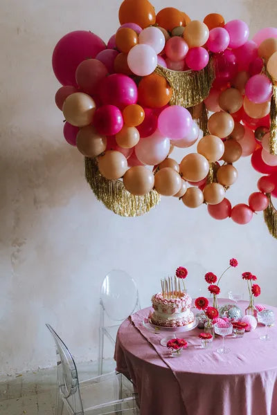 Linking balloons, 33 cm Pink, Rose, Nude, White